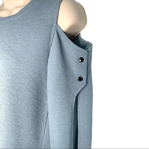 Ivanka Trump Split Sleeve Blue Top - Picture 3 of 7